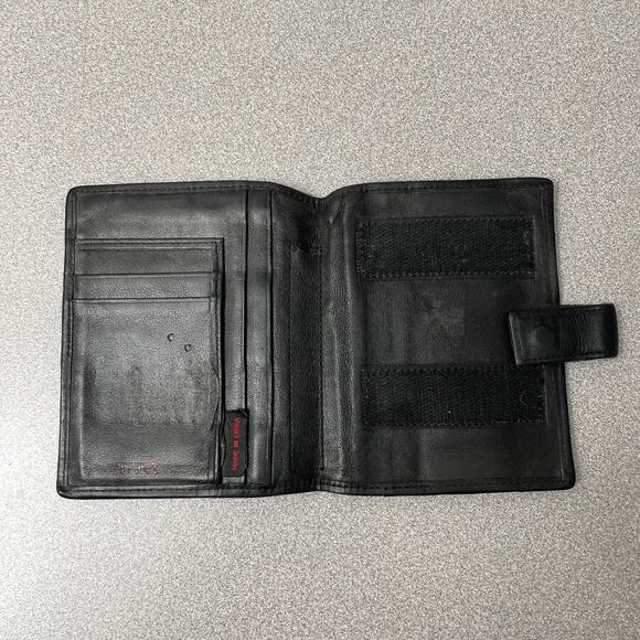 VTG TUMI Leather Wallet Black Nylon PDA Tech Palm Pilot Hand Strap Business - Picture 5 of 8